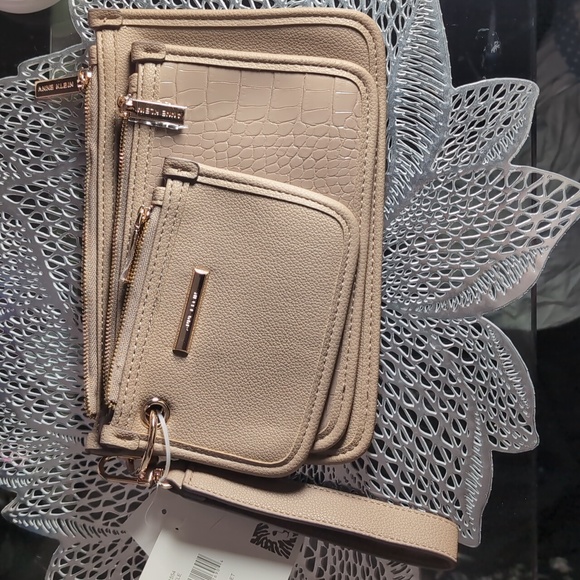 Anne Klein Handbags - Anne Klein Trio Pouch Wristlet Set in Truffle